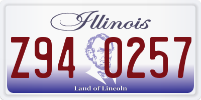 IL license plate Z940257