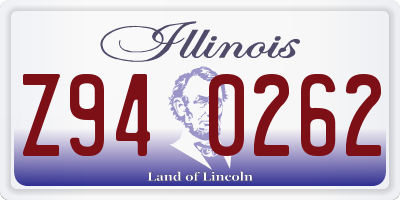 IL license plate Z940262