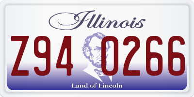 IL license plate Z940266