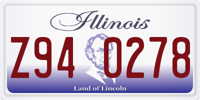 IL license plate Z940278