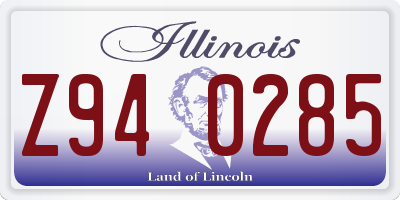 IL license plate Z940285