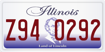 IL license plate Z940292