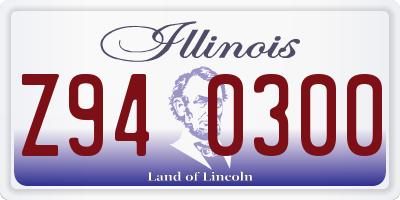 IL license plate Z940300