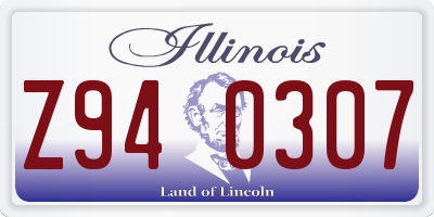IL license plate Z940307