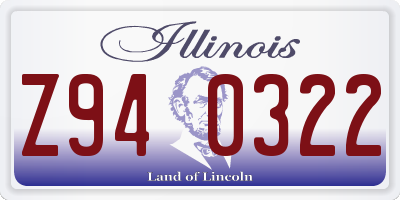 IL license plate Z940322