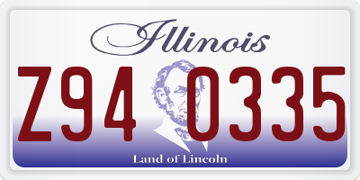 IL license plate Z940335