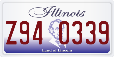 IL license plate Z940339