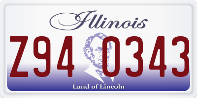 IL license plate Z940343