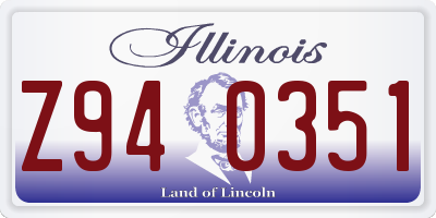 IL license plate Z940351