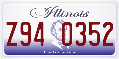 IL license plate Z940352