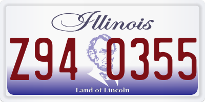 IL license plate Z940355