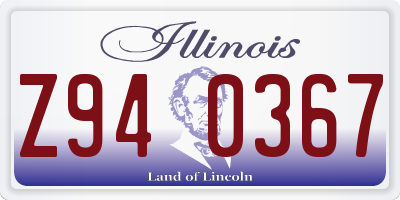 IL license plate Z940367
