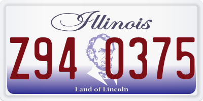 IL license plate Z940375