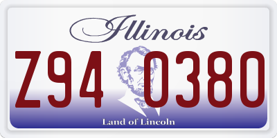 IL license plate Z940380