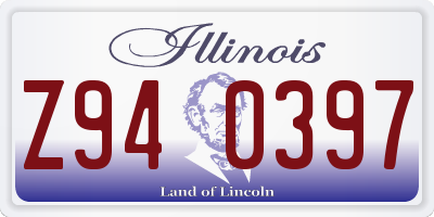 IL license plate Z940397