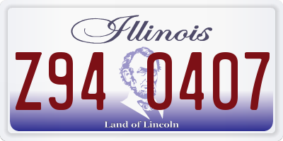 IL license plate Z940407