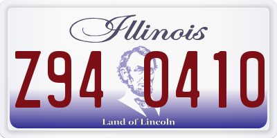 IL license plate Z940410