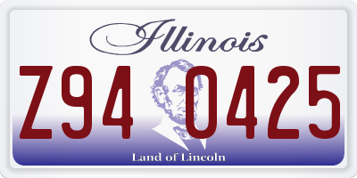 IL license plate Z940425