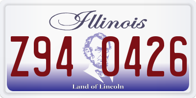 IL license plate Z940426