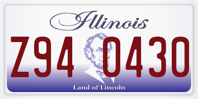 IL license plate Z940430