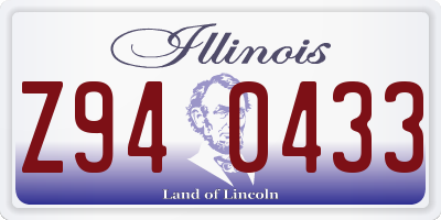 IL license plate Z940433