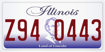 IL license plate Z940443