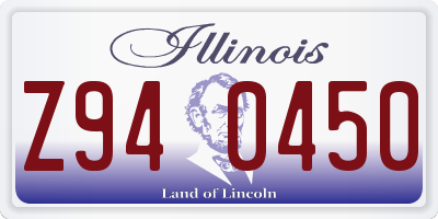 IL license plate Z940450