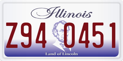 IL license plate Z940451