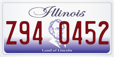 IL license plate Z940452