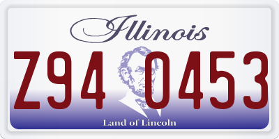 IL license plate Z940453