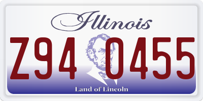 IL license plate Z940455
