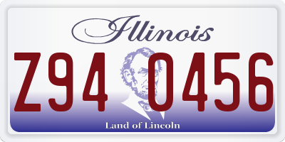 IL license plate Z940456