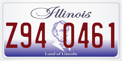 IL license plate Z940461