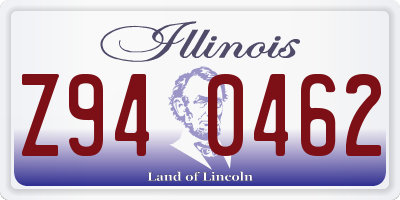 IL license plate Z940462