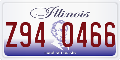 IL license plate Z940466