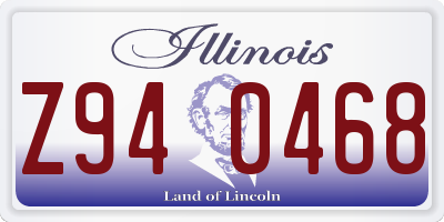 IL license plate Z940468