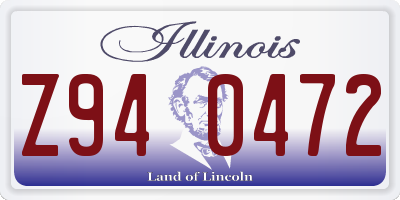 IL license plate Z940472