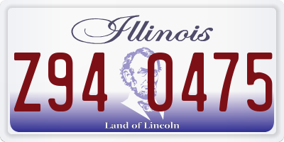 IL license plate Z940475