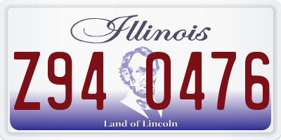 IL license plate Z940476