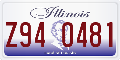 IL license plate Z940481