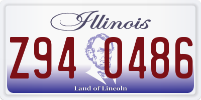 IL license plate Z940486
