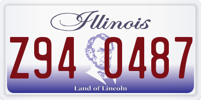 IL license plate Z940487
