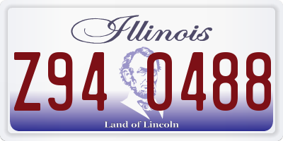 IL license plate Z940488