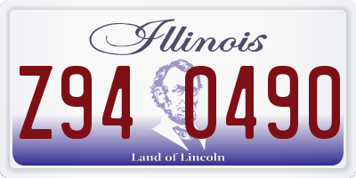 IL license plate Z940490