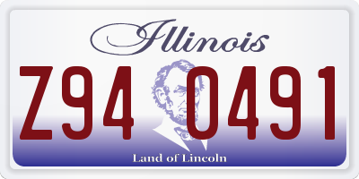 IL license plate Z940491