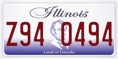 IL license plate Z940494