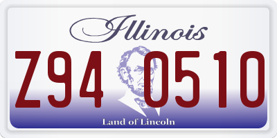 IL license plate Z940510