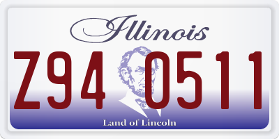 IL license plate Z940511
