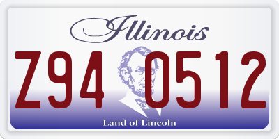 IL license plate Z940512