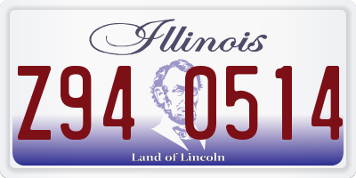 IL license plate Z940514